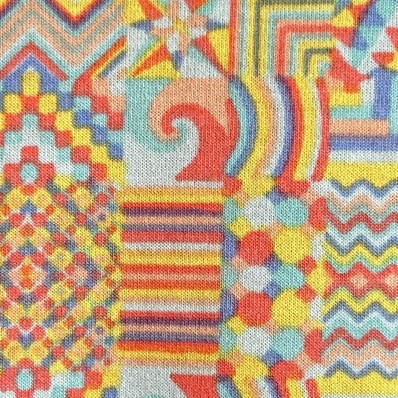 LulaRoe Womens Shirt Dress Small Geo Multi Fitted Boho Tribal Stretchy Summer - Picture 8 of 17